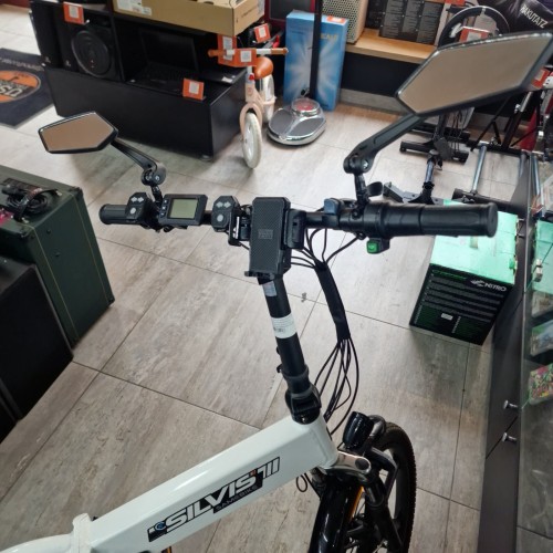 Bicicleta Electrica Pliabila Silvis 20, ES20SAMCY, Pearl White, 350 W, 7 Viteze Shimano, Full electric / Pedalare asistata, 25km/h, Baterie 10 4AH + Oglinzi retrovizoare + Semnalizare
 Bicicleta Electrica Pliabila Silvis 20, ES20SAMCY, Pearl White, 350 W, 7 Viteze Shimano, Full electric / Pedalare asistata, 25km/h, Baterie 10 4AH + Oglinzi retrovizoare + Semnalizare