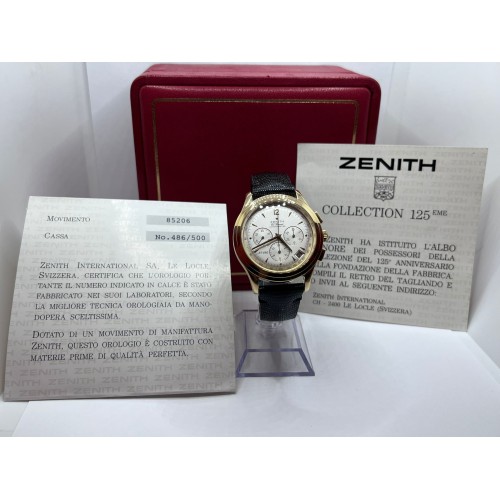 Ceas Barbatesc ZENITH El Primero Chronometre 30.125.400 An 1992, No 486/500, 40 mm, Yellow Gold 18K
