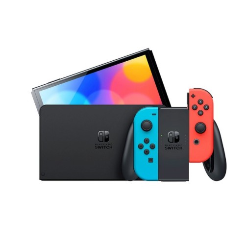 Consola Nintendo Switch OLED, 64 Gb, Black + Husa Transport + Joc Super Smash Bros Ultimate
