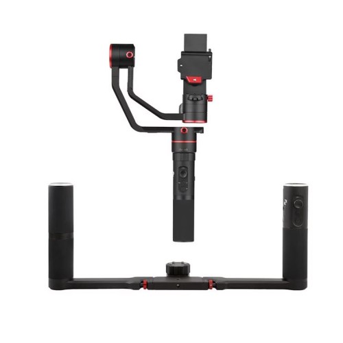 Kit Sistem de stabilizare Gimbal Feiyu Tech A2000, 3 axe, Doua manere laterale, compatibil Mirrorless si DSLR