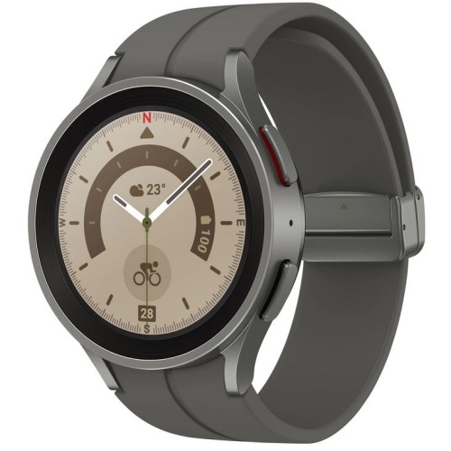 Smartwatch Samsung Galaxy Watch 5 Pro SM-R920, Bluetooth 5.2, Carcasa Titan, 45mm, Waterproof 5ATM, Gray Titanium
