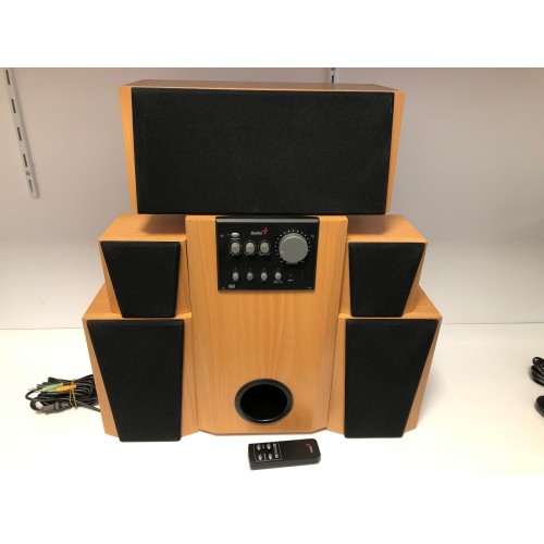 Sistem Audio 5.1 Genius SW-5.1 Home Theater, Telecomanda, 200W, Maro
