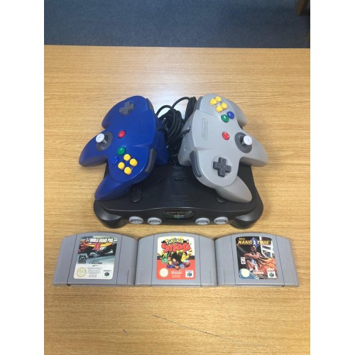 Consola Nintendo 64 + 2x Controller + 3x Jocuri
 Consola Nintendo 64 + 2x Controller + 3x Jocuri
