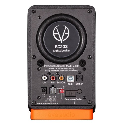 Set Boxe Monitor Audio Eve Audio SC2023, EQ, 4800 Hz. 2x RCA, USB Type B
