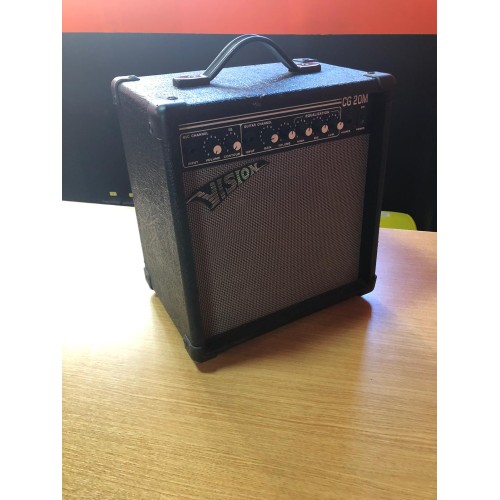 Amplificator Chitara Electrica Vision CG 20M, Guitar Channel, Mic Channel, EQ, Effect Send/Return, Distors, Line Out, Max 75W, Negru
