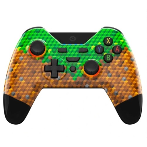 Controller Gioteck WX4 Wireless Compatibil Nintendo Switch, RGB, Bluetooth, 3.5mm, Vibratii, Minecraft Edition
