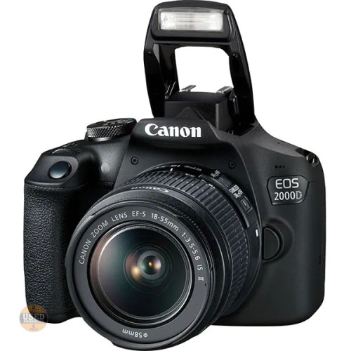 Aparat Foto Canon EOS 2000D + Obiectiv EF-S 18-55 IS II