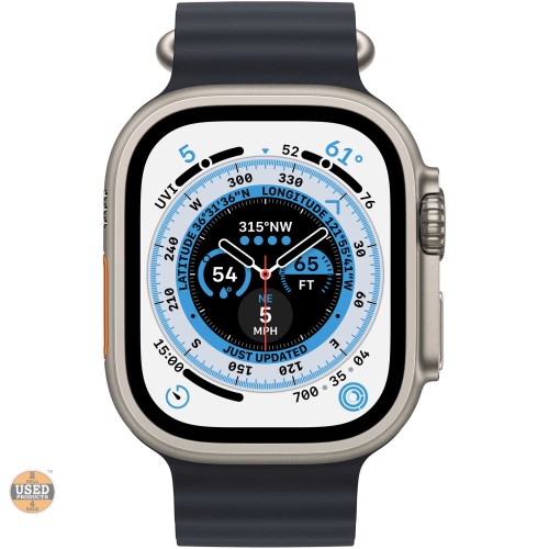Apple Watch Ultra, 49mm, Titanium Case, Midnight Ocean Band, GPS, Cellular, A2684