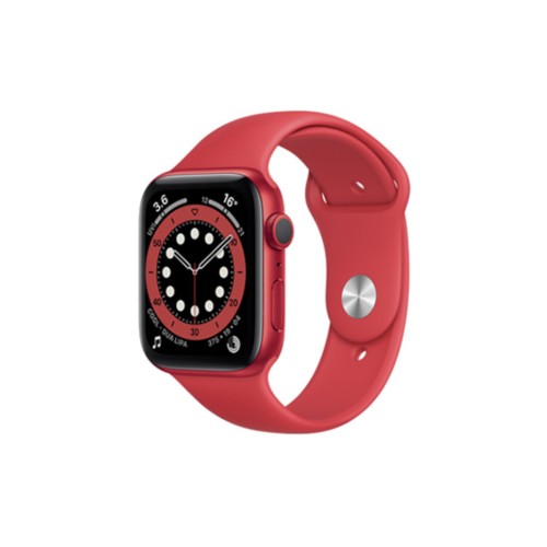 Apple Watch SE 44 mm GPS A2352, Black Aluminium Case, Red Sport Band
