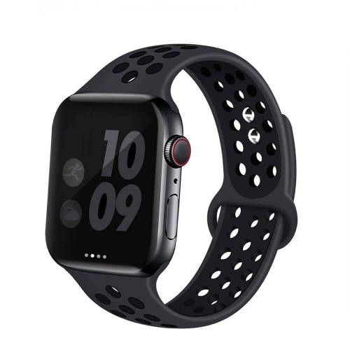Apple Watch Series 3 38 mm A1858, GPS, Silver Aluminium Case, Black Sports Band
