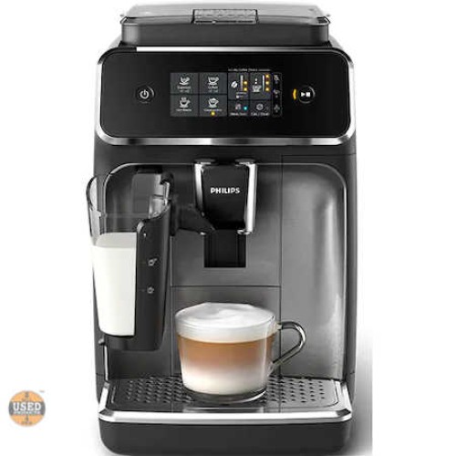 Espressor automat PHILIPS LatteGo Series 2000 EP2236/40, 1450W, 1.8L, 15 bar, Display Touch, Aroma Seal, Negru