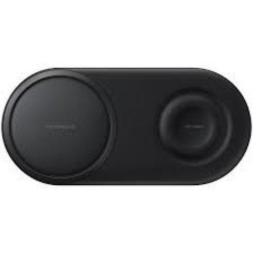 Incarcator Wireless Samsung Duo Pad EP-P5200TBEGWW, Universal, QI, Fast Charging, 12V, 2.1A, Negru
