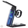 Incarcator Wireless Pliabil 3-in-1 Usams US-CD181, Lampa de Birou, Fast Charge 15W