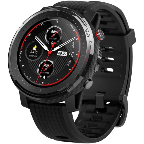 Smartwatch Amazfit Xiaomi Stratos 3 A1929, 48mm, Android, iOS, GPS, Bluetooth, Wi-Fi, Black
