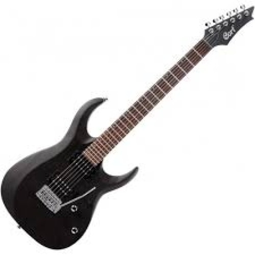 Chitara Electrica Cort X100, 6 corzi, 24 taste, Volume, Tone, 3 doze, Tastieră din Jatoba, Corp din Meranti, Negru
