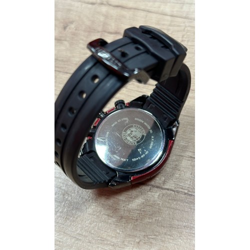 Ceas Barbatesc Citizen Eco Drive B612-S078679 43 mm, Quartz, Cronograph, Otel Inoxidabil, Curea Cauciuc, Negru
