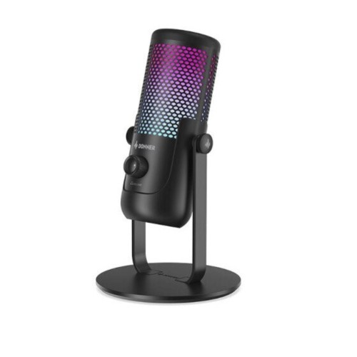 Microfon DONNER Neotrack LX, Cardioid, RGB, 680g, USB-C, Jack 3.5mm, Control Volum/Gain, Negru
