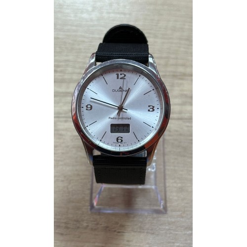 Ceas Barbatesc Dugena W615.56.8102 4298268  40mm, Quartz, Radio Controlled, 5 BAR, Otel Inoxidabil, Curea Material Textil
