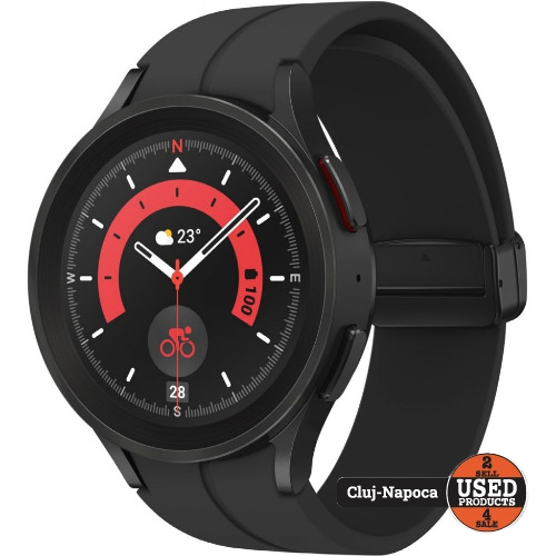Smartwatch Samsung Galaxy Watch5 Pro, 45mm, LTE, Bluetooth, Wi-Fi, GPS, SM-R925F, Black Titanium