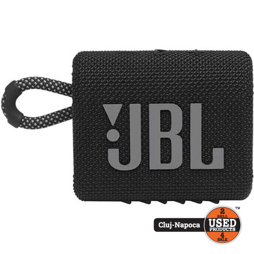 Boxa portabila JBL GO 3, Bluetooth, IPX67, Negru