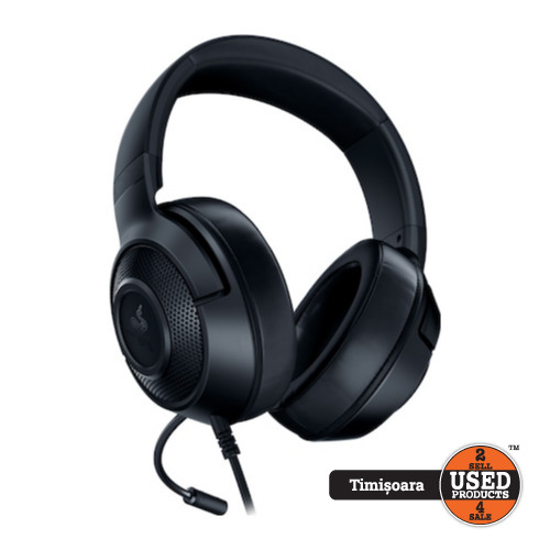 Casti gaming Razer Kraken X Lite, surround 7.1 virtual, multiplatforma, Negru
