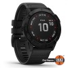 Smartwatch Garmin Fenix 6X Pro, 51 mm, Multisport, Android, iOS, Bratara compatibila, 10ATM, Garmin Pay, Black