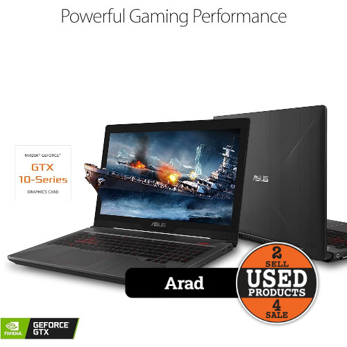 Laptop Gaming ASUS FX503VD, Display 15.6 inch FHD, Intel Core i5-7300HQ, 16 Gb RAM, SSD 256 Gb, HDD 1 Tb, nVidia GeForce GTX 1050 4 Gb, USB 3.0, HDMI, SD Card Reader, QWERTY, Black
