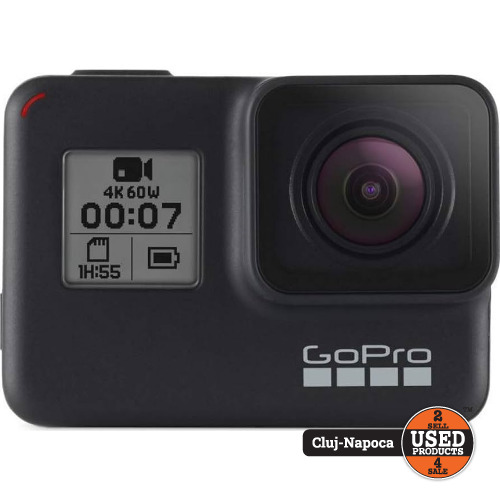 Camera video sport GoPro Hero7 Black, 4K UHD, Wi-Fi, GPS