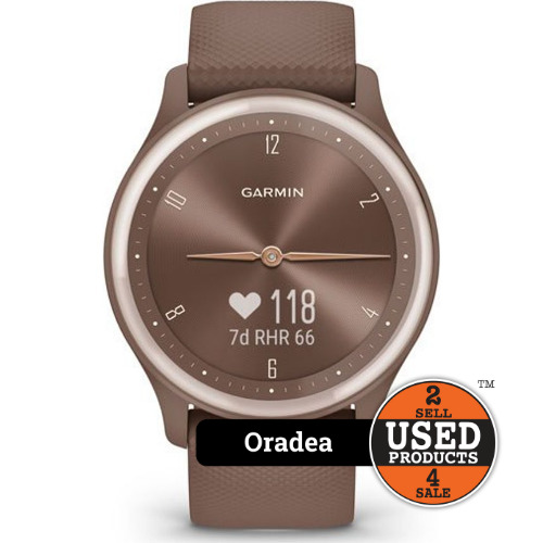 Smartwatch hibrid Garmin Vivomove Sport, 40mm, Bluetooth, GPS, Android, iOS, Cocoa