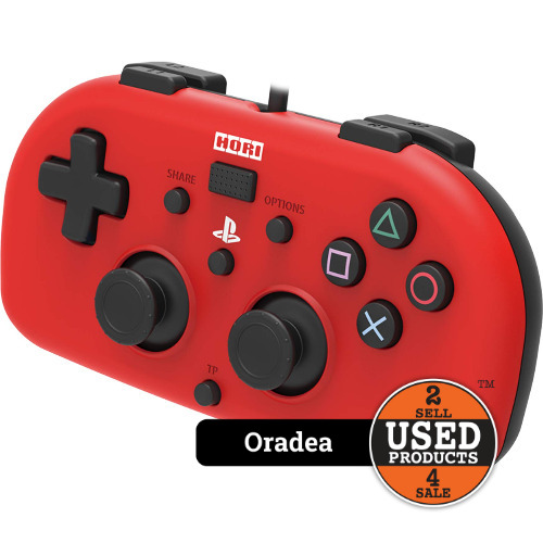 Gamepad cu fir HORI MINI PS4-101E, pentru PS4, Red
 Gamepad cu fir HORI MINI PS4-101E, pentru PS4, Red