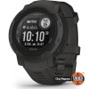 Smartwatch Garmin Instinct 2 Solar, Rugged, Grafit, 45mm, Bluetooth, Polimer ranforsat, Bratara silicon, 10 ATM, Alerta puls, iOS, Android