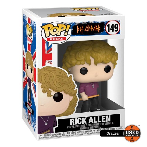 Figurina de vinil Funko POP! Rocks Def Leppard Rick Allen 149
 Figurina de vinil Funko POP! Rocks Def Leppard Rick Allen 149