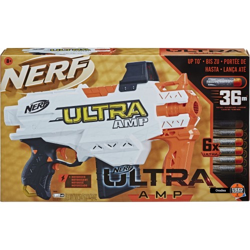 Blaster Nerf Ultra Amp, 6 proiectile, 27x44 Cm Blaster Nerf Ultra Amp, 6 proiectile, 27x44 Cm