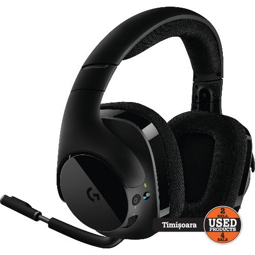 Casti gaming Logitech G533, Wireless, DTS Surround 7.1, Negru
