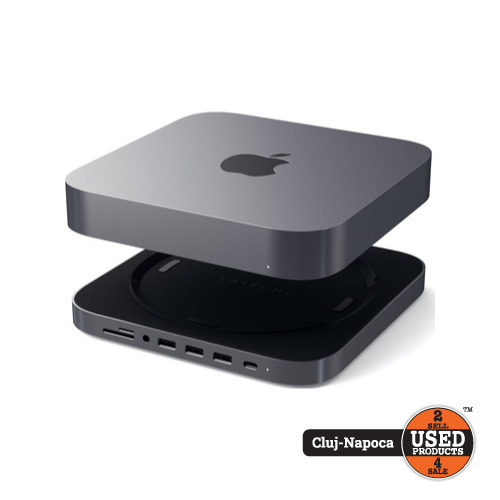 Stand si Hub Satechi, pentru Mac Mini, USB-C, USB-A, Jack 3.5mm, SD Card Reader, Micro SD, Silver Stand si Hub Satechi, pentru Mac Mini, USB-C, USB-A, Jack 3.5mm, SD Card Reader, Micro SD, Silver