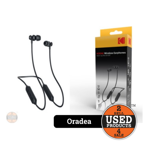 Casti audio wireless KODAK 500+ Ultra Sport Earphones, Microfon, IPX4, multiplatforma Casti audio wireless KODAK 500+ Ultra Sport Earphones, Microfon, IPX4, multiplatforma