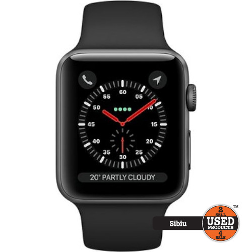 Apple Watch Series 3 42mm A1859 Space Gray Aluminium Black Sport
