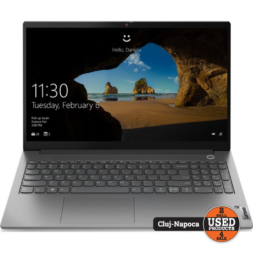 Laptop Lenovo ThinkBook 15 G2 ITL, Display 15.6 inch FHD, Intel Core i3-1115G4 3.0 GHz, 8 Gb RAM 3200 MHz, SSD 120 Gb, Intel Iris UHD Graphics, Wi-Fi 6, Thunderbolt, HDMI, Ethernet, SD Card Reader, Mineral Grey