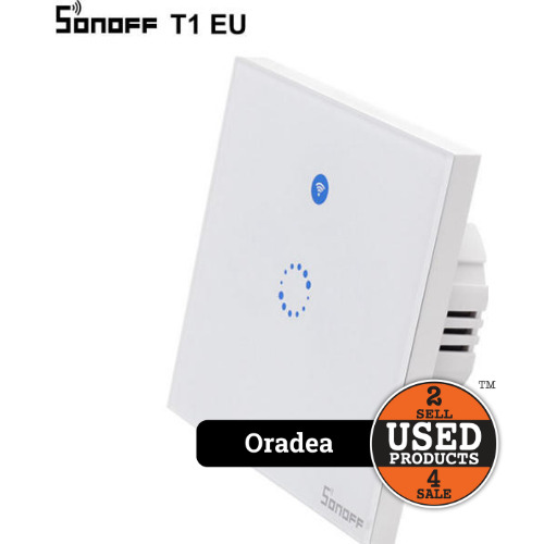 Intrerupator Smart cu Touch Sonoff T1EU1C, Wi-Fi + RF, Control de pe mobil
 Intrerupator Smart cu Touch Sonoff T1EU1C, Wi-Fi + RF, Control de pe mobil