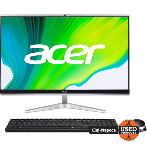 Sistem Desktop All-in-One Acer Aspire C24-1650, Display 23.8 inch FHD, Intel Core i5-1135G7 2.4 GHz, 16 Gb RAM 3200 MHz, SSD 500 Gb, Intel Iris Xe Graphics, Wi-Fi 6, HDMI, Jack 3.5mm, Ethernet