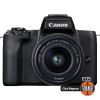 Aparat foto Mirrorless Canon EOS M50 II, 24.1 Mp, 4K, Wi-Fi, Obiectiv Canon EF-M 15-45mm 1:3.5-6.3 IS STM