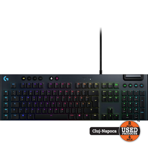 Tastatura mecanica gaming Logitech G815, Ultraslim, Switch Liniar, Lightsync RGB