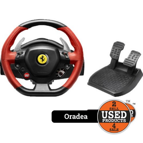 Volan Gaming Thrustmaster Ferrari 458 Spider cu Pedale, Rotire 240 Grade, Compatibil Xbox ONE