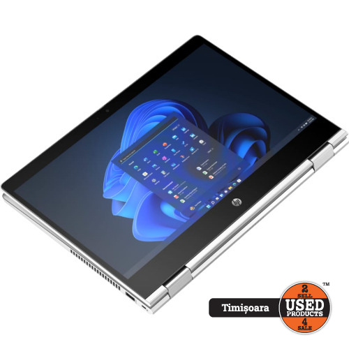 Laptop HP ProBook X360 435 G10, 13.3 inch FHD IPS (Touch), AMD Ryzen 5 7530U, 16 Gb RAM DDR4, SSD 240 Gb, AMD Radeon Graphics, Tastatura(QWERTY) Iluminata, Camera Web HD 720p, Greutate 1.5 kg, Senzor Amprenta, Silver