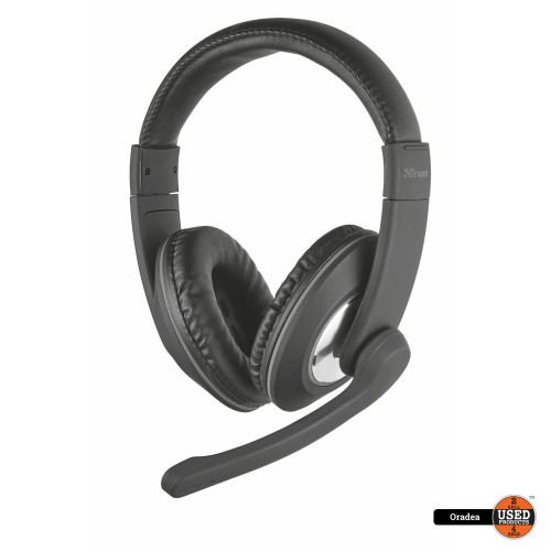 Casti cu fir Trust Reno, Pentru PC si Laptop, Microfon, Reglaj volum
 Casti cu fir Trust Reno, Pentru PC si Laptop, Microfon, Reglaj volum