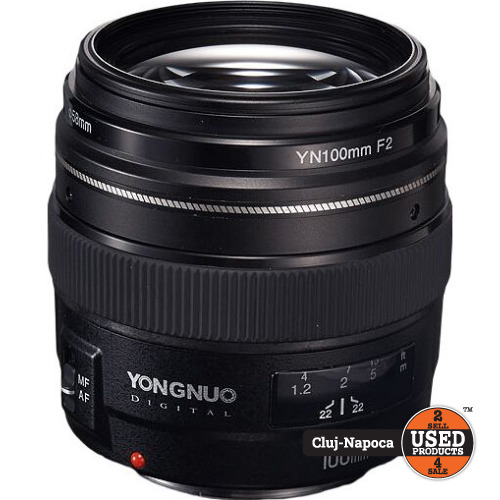 Obiectiv foto Yongnuo YN 100mm f/2.0 pentru Canon EF