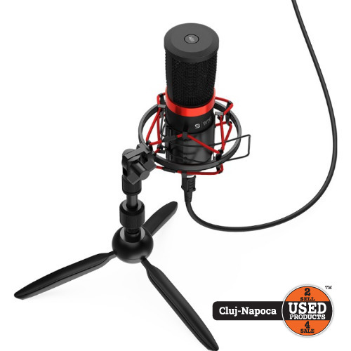 Microfon streaming SPC Gear SM950T, Tripod, popfilter, shockmount, USB