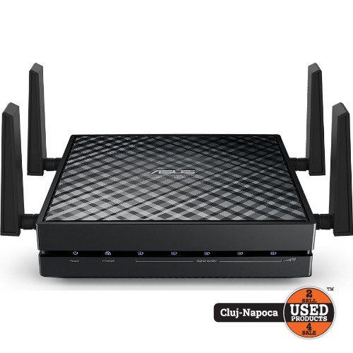 Router Wireless / Access Point Asus AC1800 Media Bridge, Dual Band, 5 Porturi LAN, Gigabit, 1734 Mbps