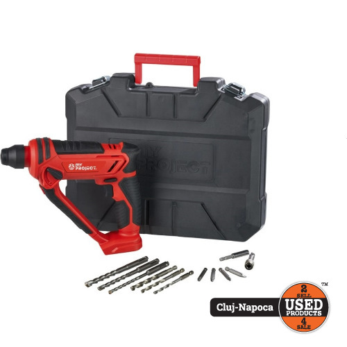 Ciocan Rotopercutor cu impact MyProject, 2 functii, 900 rpm, 5000 lovituri/min. 20V, Set 12 accesorii, nu include acumulator Ciocan Rotopercutor cu impact MyProject, 2 functii, 900 rpm, 5000 lovituri/min. 20V, Set 12 accesorii, nu include acumulator