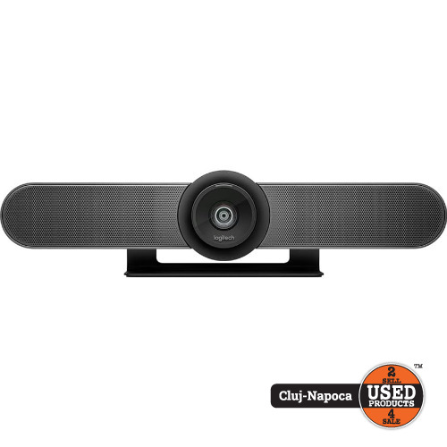 Sistem videoconferinta (Webcam) Logitech MeetUp, 4K UHD, Zoom 5X, Ajustare automata 120 grade, 3 Microfoane, Difuzor, Telecomanda, USB